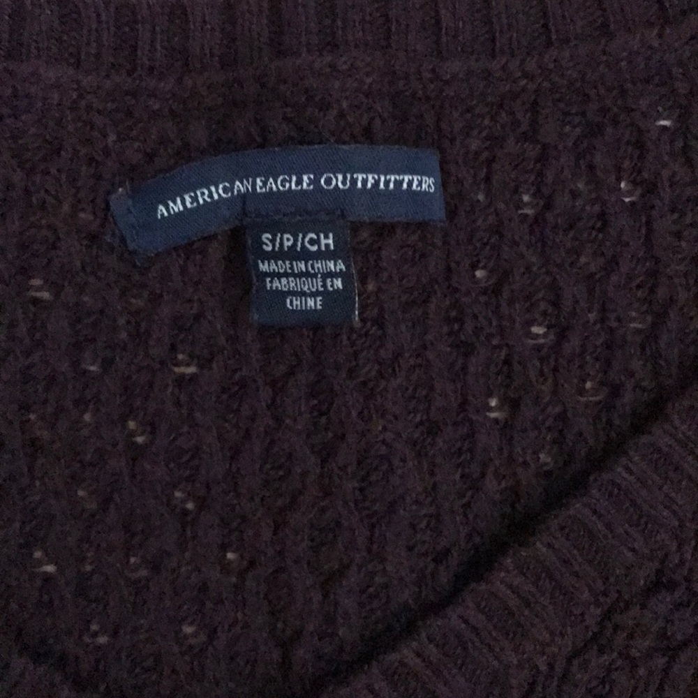 American Eagle Outfitters purple knit sweater - Picture 2 of 7